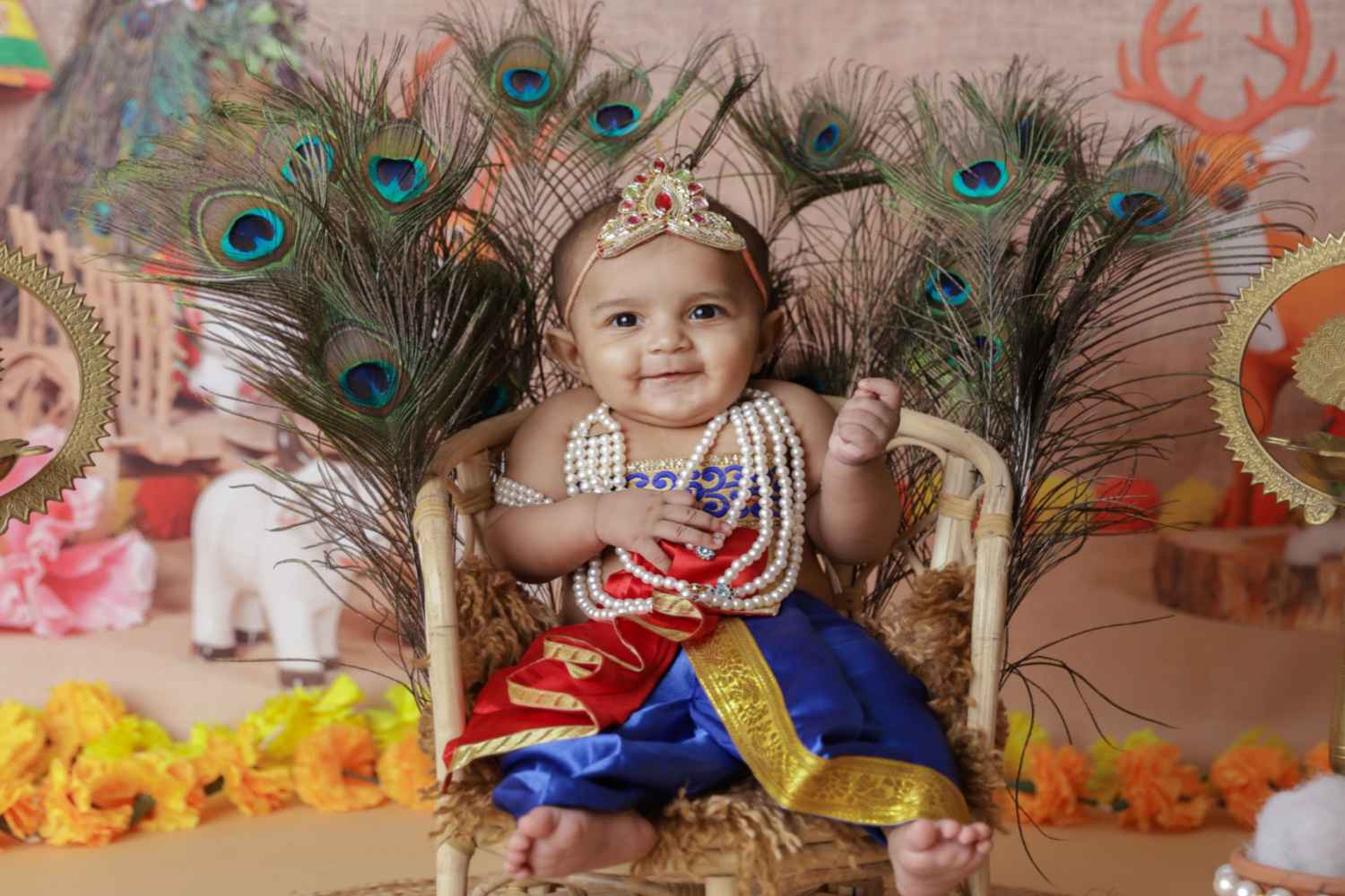 dressing baby as krishna