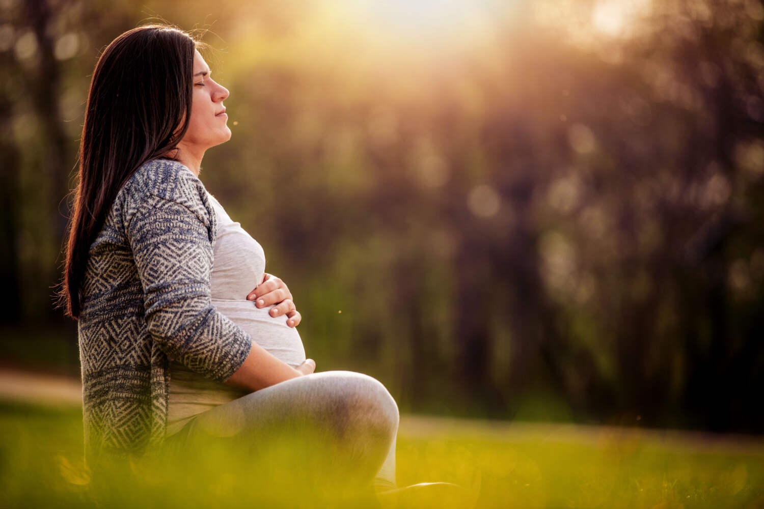 pregnant woman relaxing