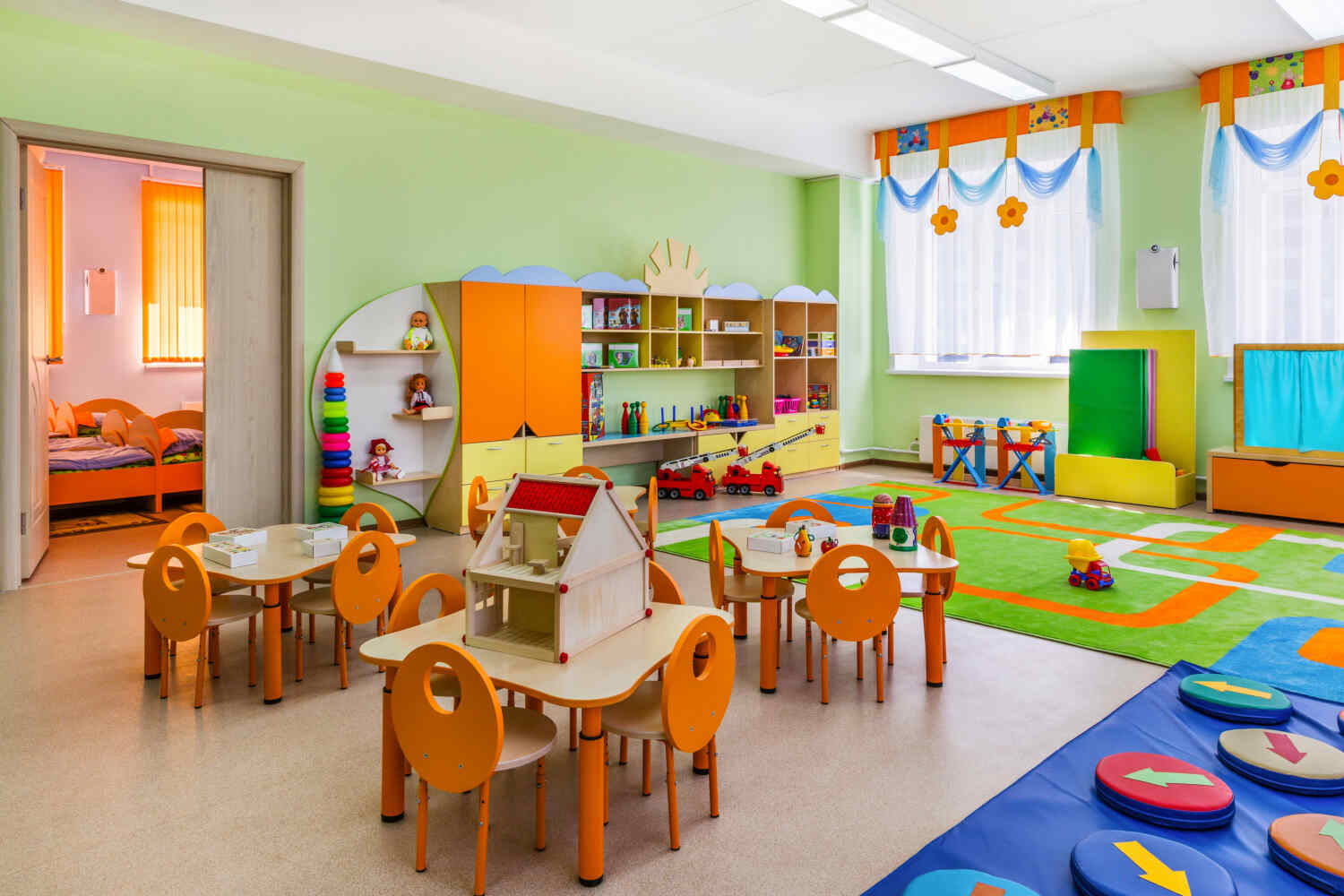 A clean and hygienic classroom