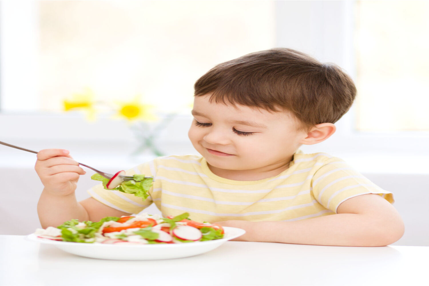 Make toddler eat vegetables by including it in every meal