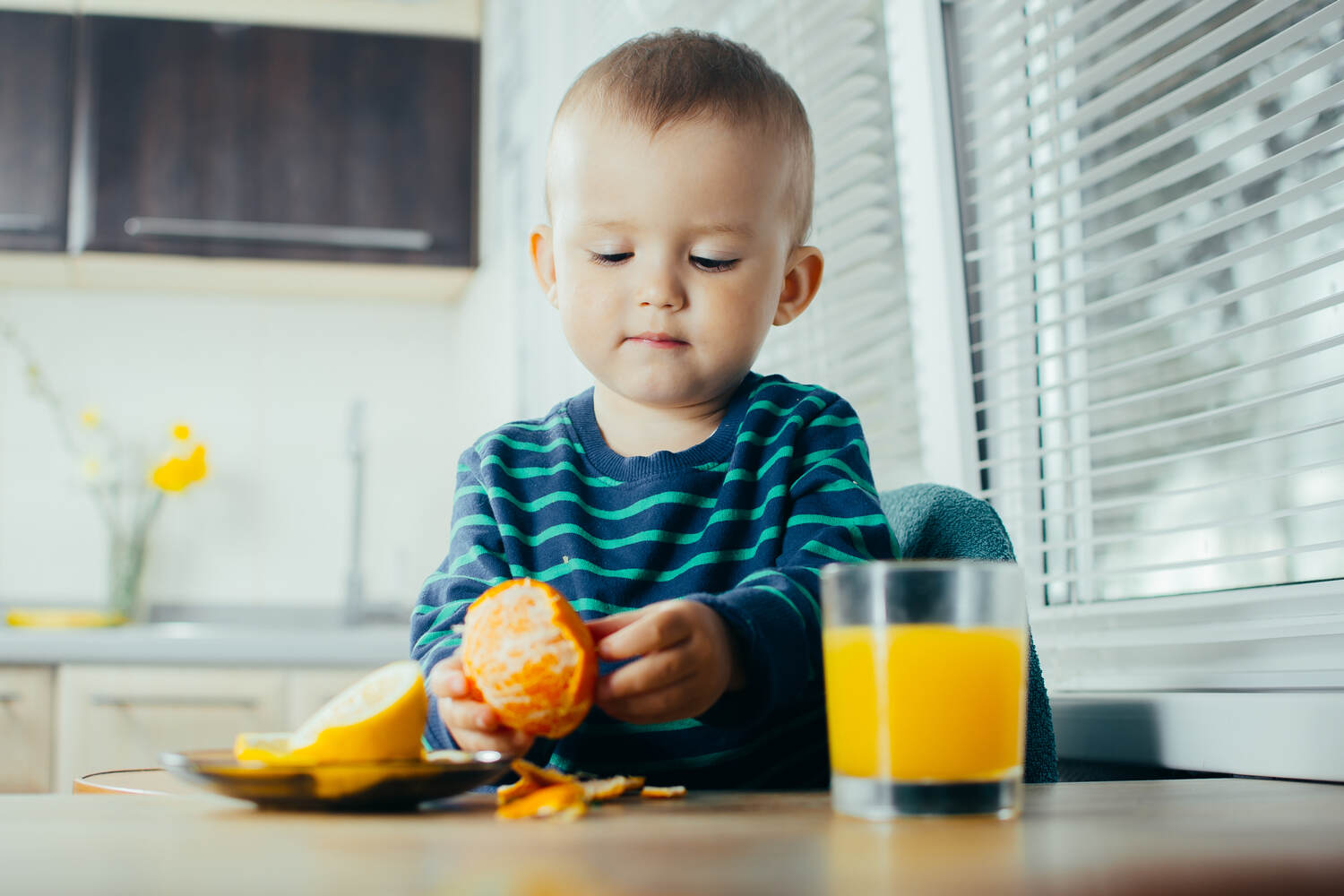 Citrus fruits for toddlers help to hydrate the body