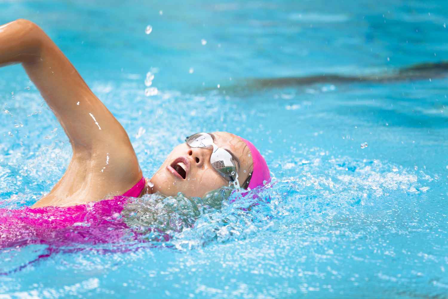 woman swimming