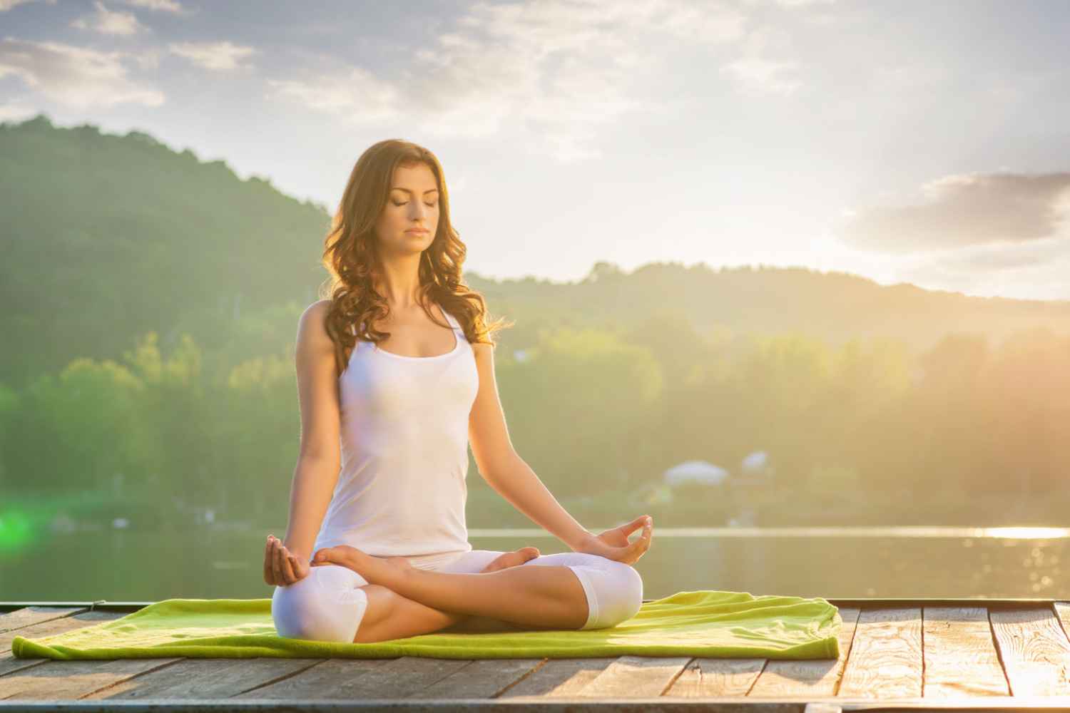 woman doing yoga