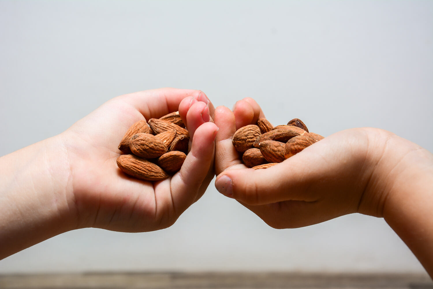 Fistful of almonds