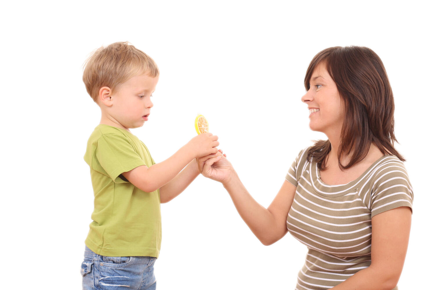 A kid getting a treat