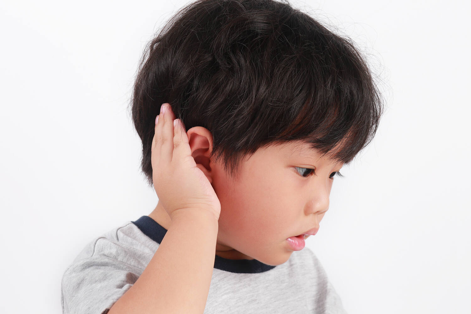 Not responding to sound  is one of the signs of hearing loss