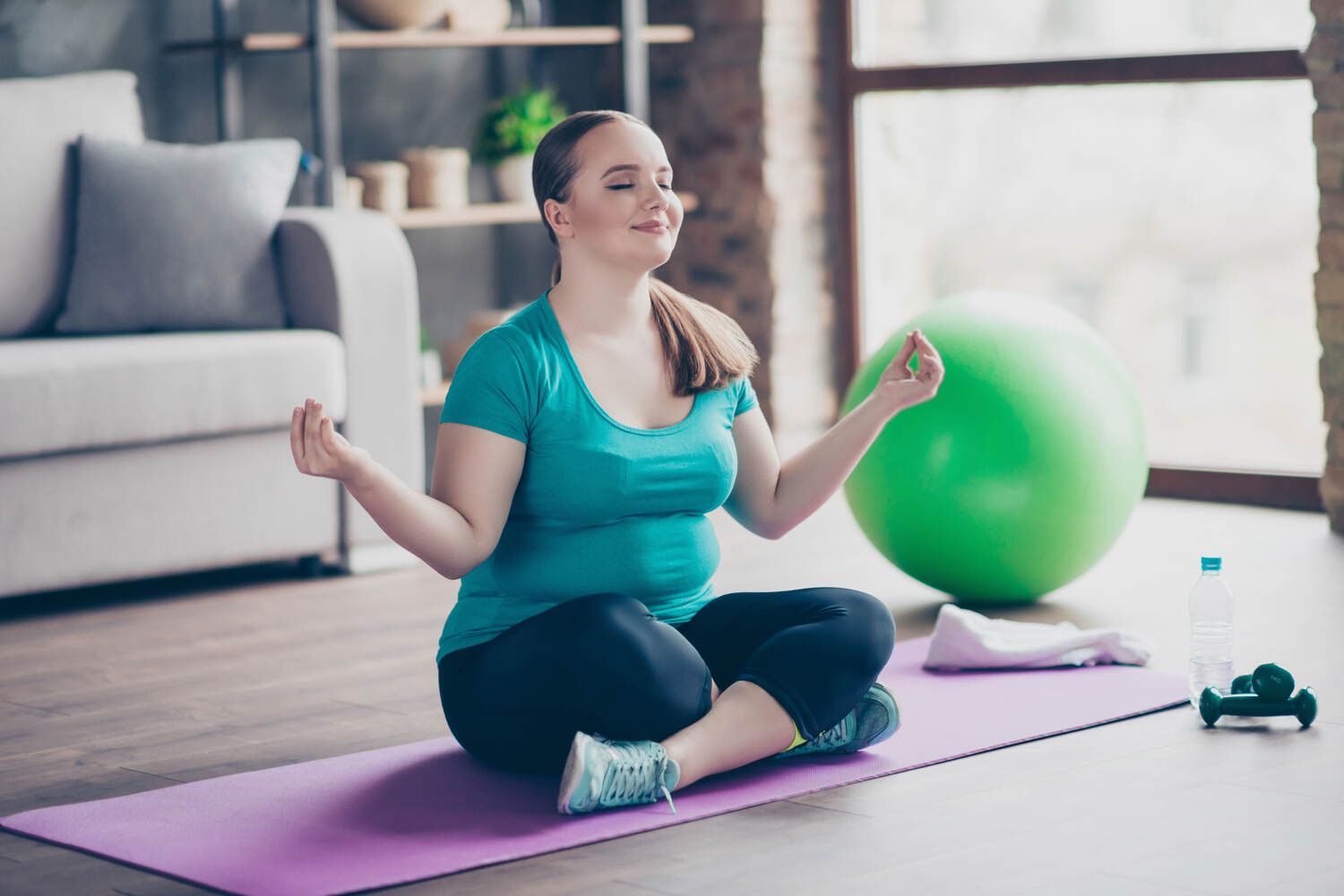 woman doing yoga