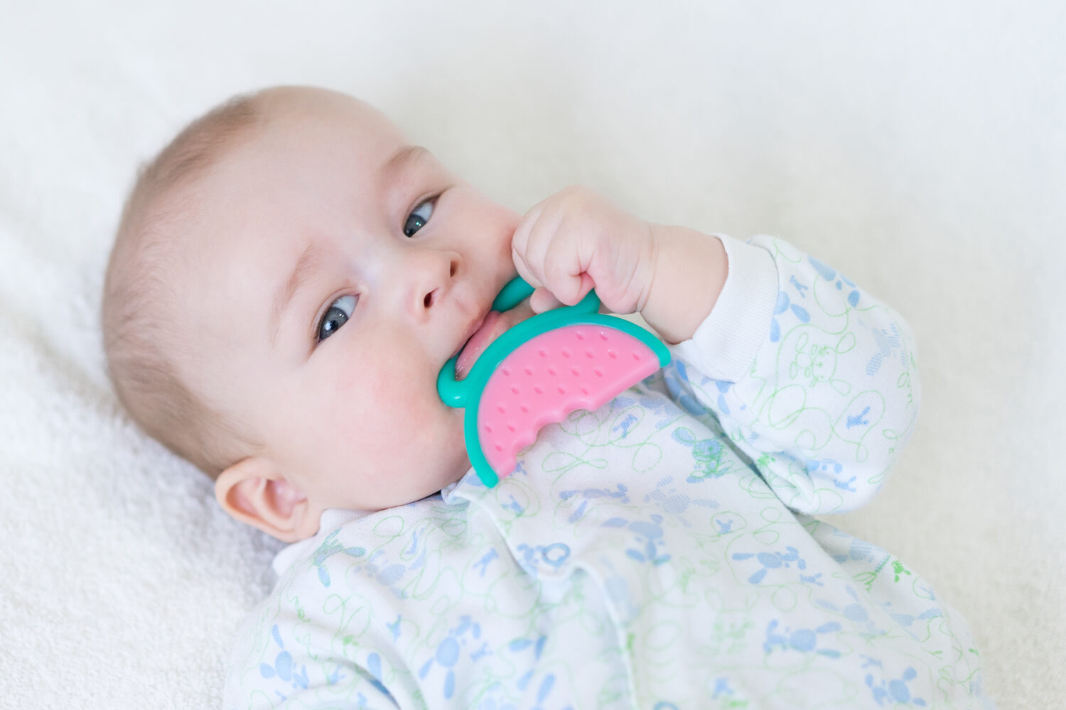 Teething ring sore gum