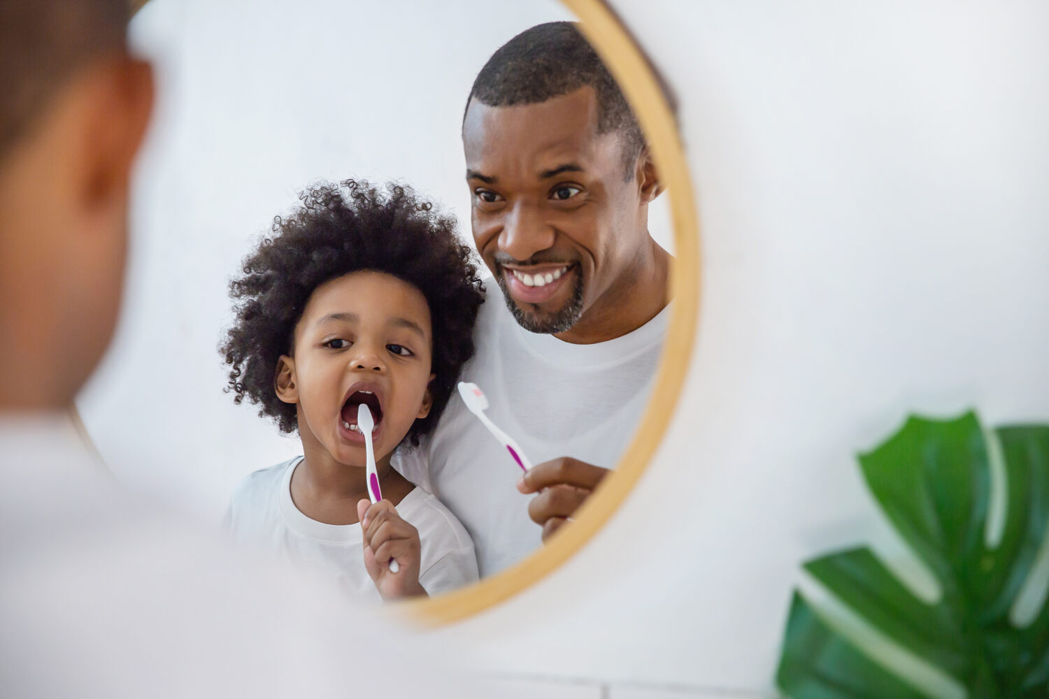 Teaching toddler to brush their teeth