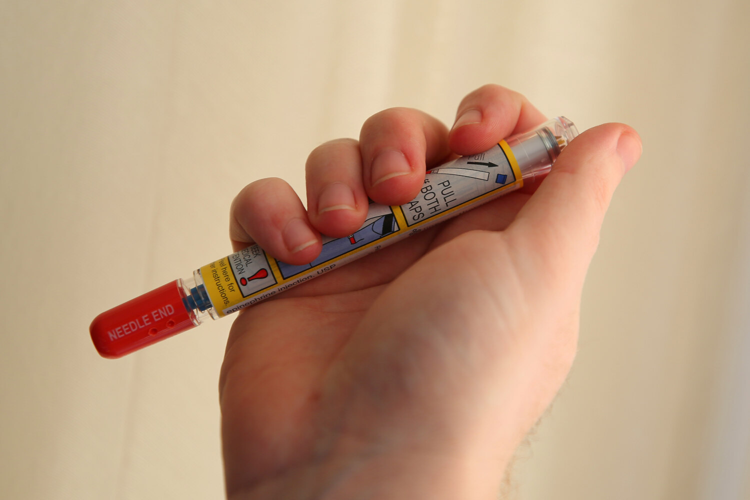 Epi pen for allergic reaction