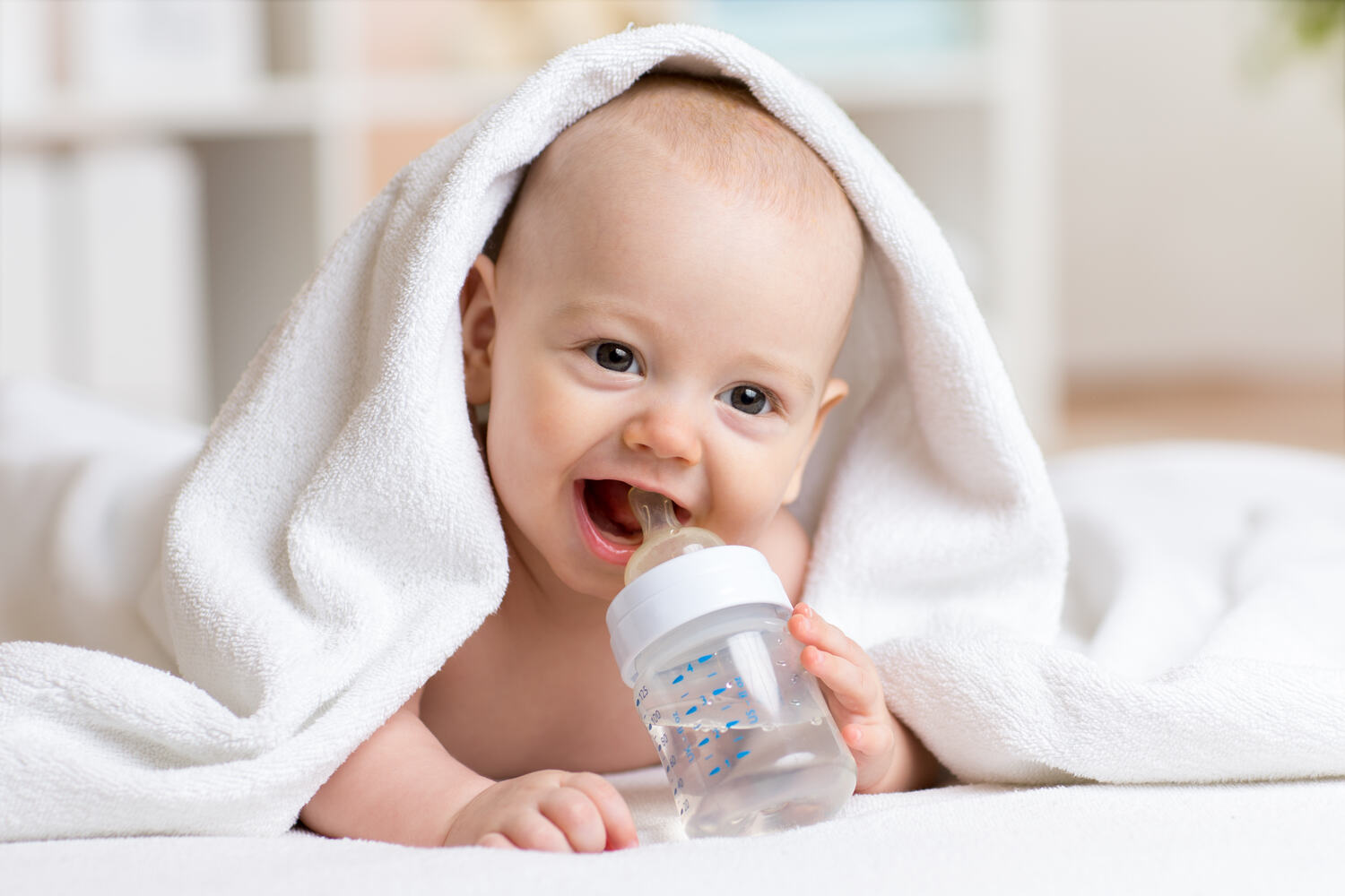 baby drinking water