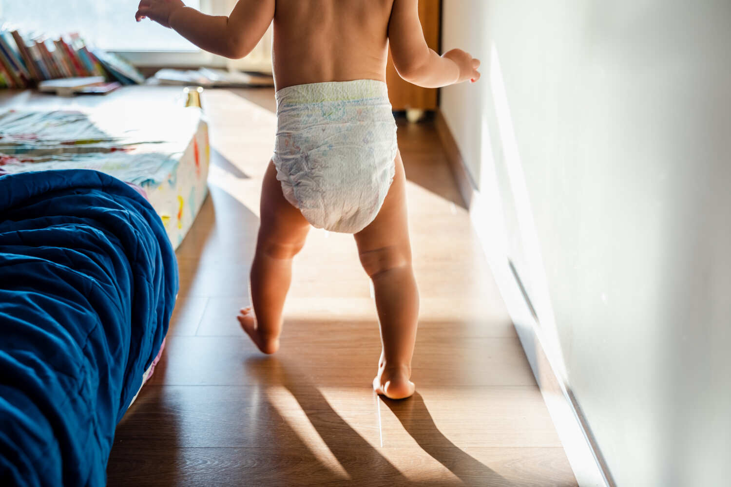 Toddler in diaper