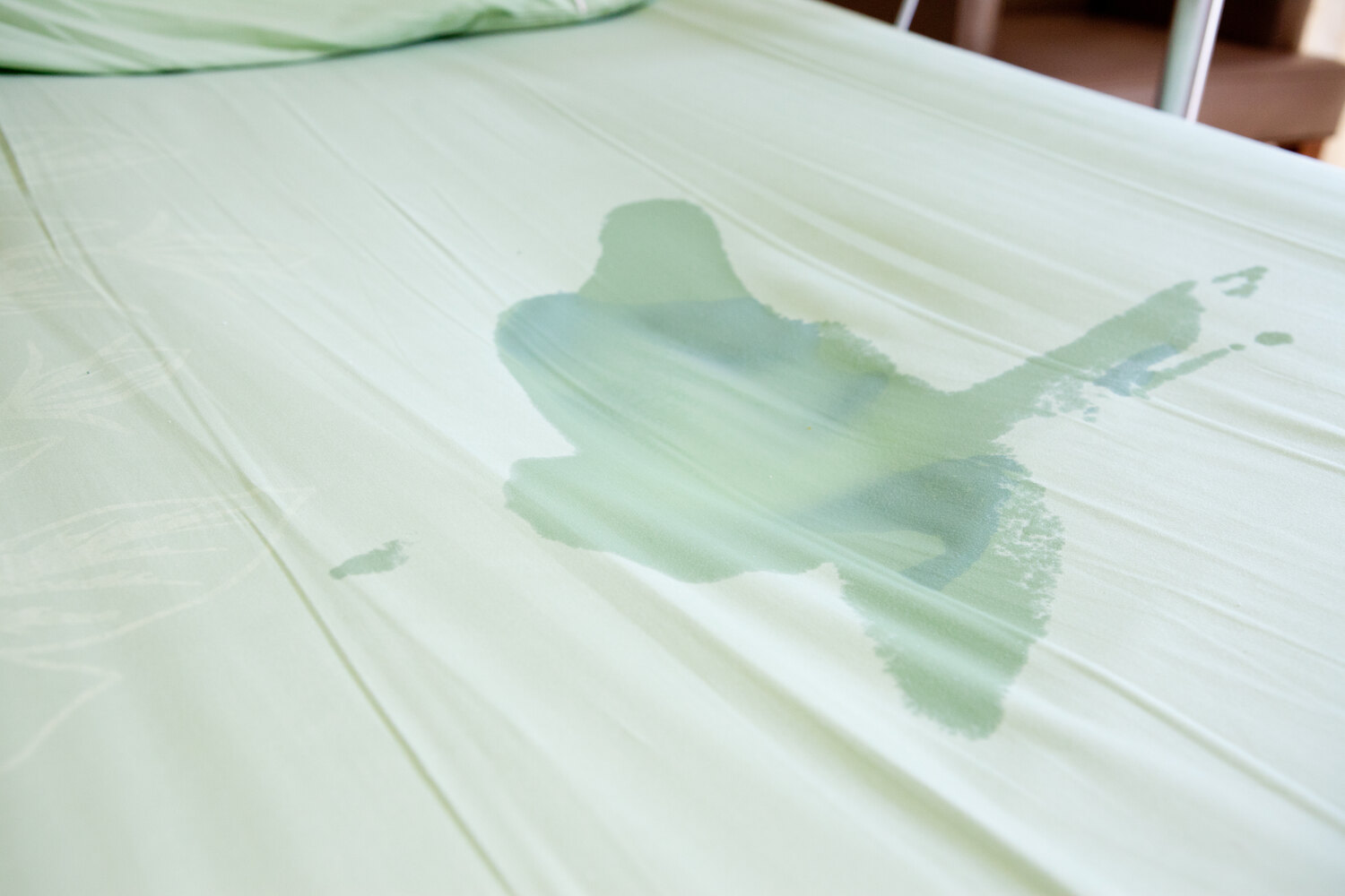 Bed wetting can happen. use protector sheets